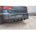 Диффузор заднего бампера под двойные трубы на Seat Leon III Cupra ST